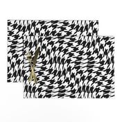 twisted houndstooth weave - black and white