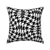 twisted houndstooth weave - black and white