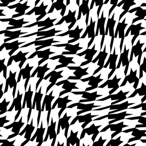 twisted houndstooth weave - black and white