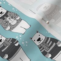 christmas polar bear // ugly sweaters christmas fabric winter xmas holiday christmas fabrics winter fabrics