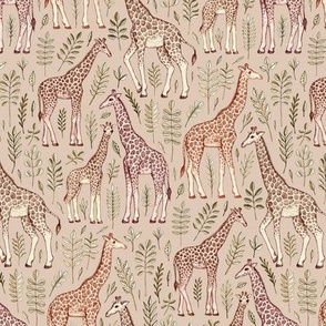 Little Giraffes in Tan and Brown