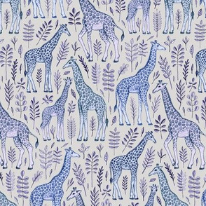 Little Giraffes in Blue and Grey