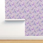 Little Giraffes in Purple and Grey