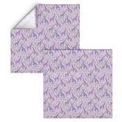 Little Giraffes in Purple and Grey