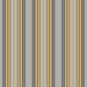 Warm Yellow Multistripe on Gray