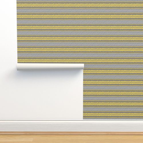 Yellow And Gray Crystallized Stripes Spoonflower