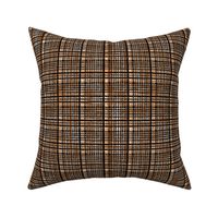 Impulsive Plaid ~ Black on Spiced Pumpkin Linen Luxe 