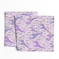 Giraffes in Purple and Grey 