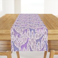 Giraffes in Purple and Grey 