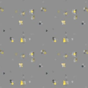 Scattered Gold Pixels on Gray