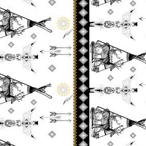 Black and white Teepee Design