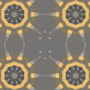 Gray and Yellow Sun Geometric