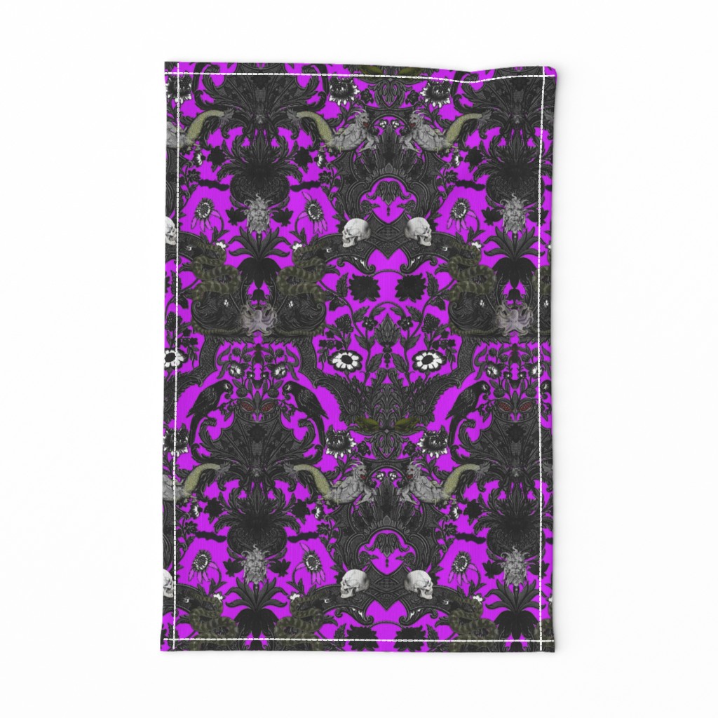 This Is Halloween! Haunted House Damask ~ Lurid Purple ~ Medium