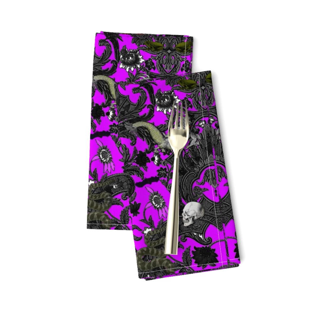 This Is Halloween! Haunted House Damask ~ Lurid Purple ~ Medium