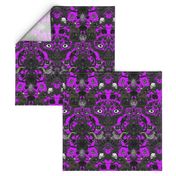 This Is Halloween! Haunted House Damask ~ Lurid Purple ~ Medium