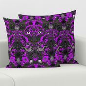 This Is Halloween! Haunted House Damask ~ Lurid Purple ~ Medium