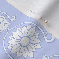 Flower Damask 3- Blue