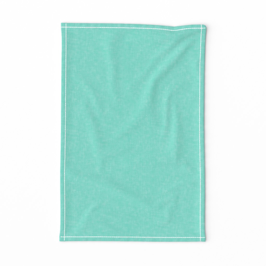 Solid Aqua Linen