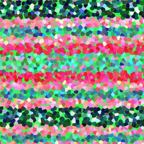 FNB3 - Stripes of Digital Glitter in Red - Pink - Green - Crosswise