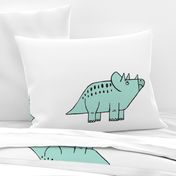 modern dino - cut and sew dino pillow triceratops