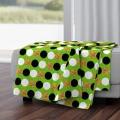 Dots in a row - Green Background