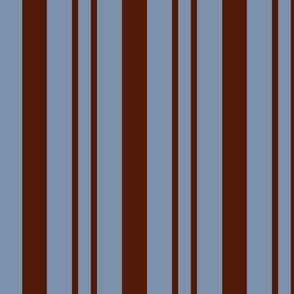 JP3 - Slate Blue and Rusty Brown Stripes