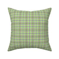 FNB2 - Mini Lime Green and Purple Pastel Plaid - 2 inch repeat