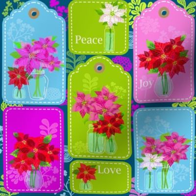 Fresh Picked Wild Poinsettia gift tags