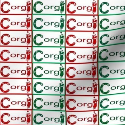 Cardigan Welsh Corgi sploot Christmas name tags A