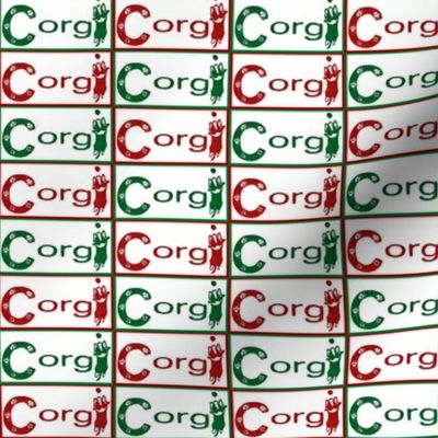 Cardigan Welsh Corgi sploot Christmas name tags B