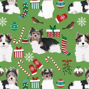 biewer terrier dog fabric cute christmas dog designs dog fabrics dog christmas