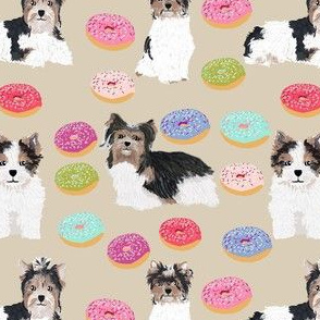 biewer terrier donuts fabric cute dogs and donuts design best donut fabric cute doughnuts sweets fabric