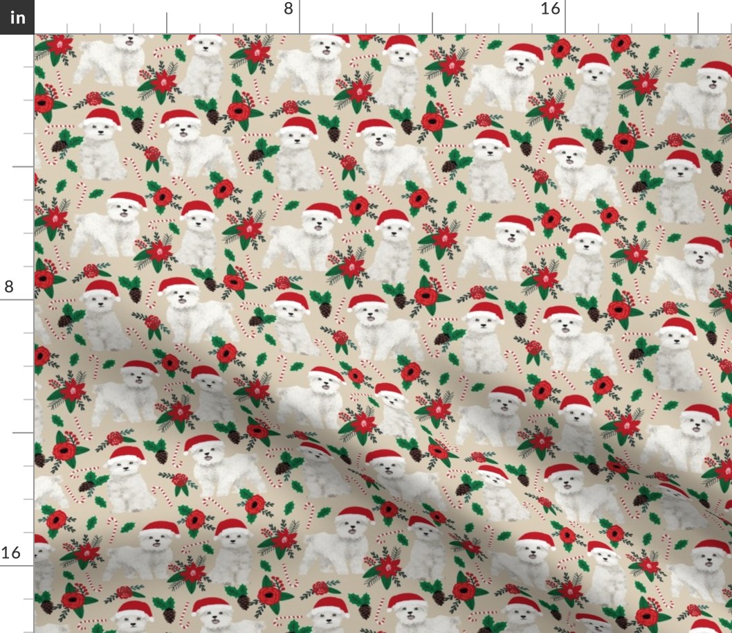maltese poinsettia dogs fabric cute dog design best dogs fabric cute poinsettias fabric christmas xmas fabric
