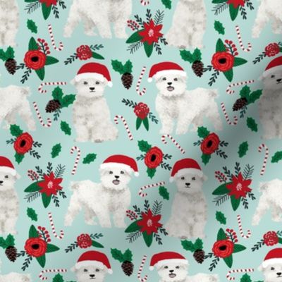 maltese christmas poinsettia fabric cute christmas dogs fabric xmas holiday dog fabric cute maltese toy breeds fabric