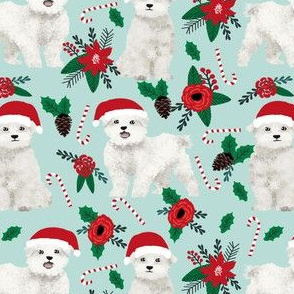 maltese christmas poinsettia fabric cute christmas dogs fabric xmas holiday dog fabric cute maltese toy breeds fabric