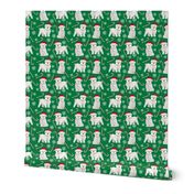 maltese dogs snowflakes and peppermint fabric red and green christmas fabrics cute xmas holiday dogs