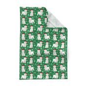 maltese dogs snowflakes and peppermint fabric red and green christmas fabrics cute xmas holiday dogs