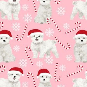 maltese christmas fabric cute maltese xmas peppermint fabric cute toy breed dog fabric