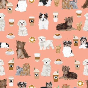toy dogs coffee fabric cute dogs fabric cute toy dog breed design