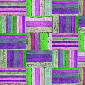 SPRING GREEN PURPLE PARQUETRY WOOD MOSAIC PARQUET PLANK BOARDS TILES