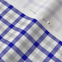 cobalt and silver double gingham, 1/4" squares 
