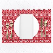 christmas cat fair isle fabric red christmas fabric sweater fabric cute sweater fabrics christmas reds xmas holiday design