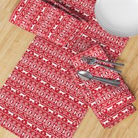 christmas cat fair isle fabric red christmas fabric sweater fabric cute sweater fabrics christmas reds xmas holiday design