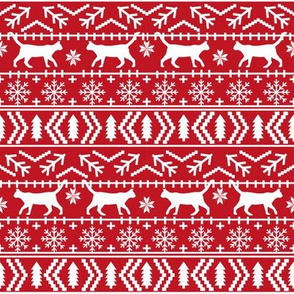 christmas cat fair isle fabric red christmas fabric sweater fabric cute sweater fabrics christmas reds xmas holiday design