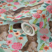 chocolate yorkie fabric cute chocolate yorkshire terrier florals vintage style floral fabric cute christmas fabrics