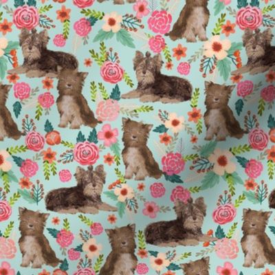 chocolate yorkie fabric cute chocolate yorkshire terrier florals vintage style floral fabric cute christmas fabrics