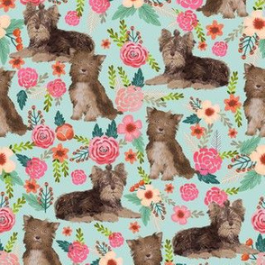 chocolate yorkie fabric cute chocolate yorkshire terrier florals vintage style floral fabric cute christmas fabrics