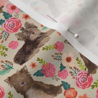 chocolate yorkie florals fabric christmas xmas holiday fabrics cute florals fabric holiday designs vintage fabrics