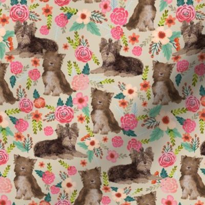 chocolate yorkie florals fabric christmas xmas holiday fabrics cute florals fabric holiday designs vintage fabrics