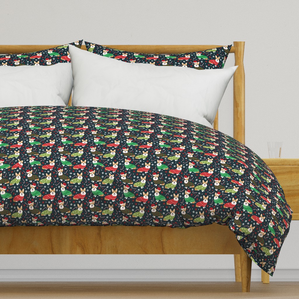 corgi holiday sweaters fabric xmas holiday fabric cute christmas corgis fabric cute corgi design